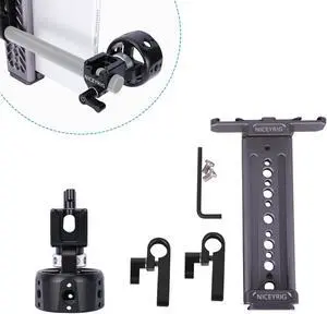 NICEYRIG Aluminum Tablet Tripod Mount 15mm Handheld Video Kit for iPad Pro 12.9'' 11'' / Air 10.9'' 10.5'' / Mini 8.3'' 7.9'' and Android Tablet