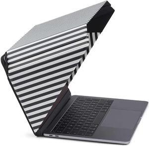 Philbert Danish Design 4-in-1 Laptop Sun Shade Lux Hood - Screen Shade, Privacy Screen, Heat Protection, Contrast Enhancement - Fits 15"-16" Laptops, Self-Standing Cover with Pocket - Striped