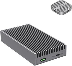 Fanless 40Gbps USB4 Rugged NVMe Enclosure (Gray) Bundle with 10Gbps USB3.2 Magnetic NVMe Enclosure (Gray)