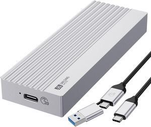 SAN ZANG MASTER M.2 NVMe SSD Enclosure Adapter, Aluminum 20Gbps USB C 3.2 Gen2x2 to NVME PCIe M-Key(B+M Key) Solid State Drive External Enclosure Support UASP Trim for 2230/2242/2260/2280