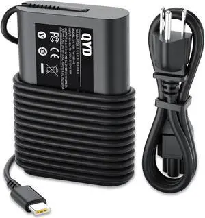 130W USB C XPS 15 Charger, QYD Type C Laptop Charger Compatible with Dell XPS 15 17 9500 9510 9530 9700 9710 Precision 5550 5570 3560 3550 3551 Vostro 7620 Latitude 5420 9410 9510 5520 AC Adapter