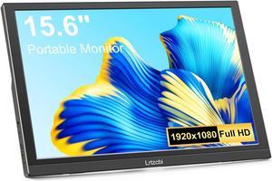 Lrtzcbi Portable Monitor 15.6 Inch, 1920x1080P FHD IPS Panel Laptop Monitor with USB C and HDMI Port, Portable Monitor for Laptop/PC/Phone/Switch/Raspberry pi