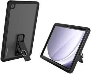 Designed for Samsung Galaxy Tab A9+ 11 inch Waterproof Case, Full Body TPU Ultra Thin Transparent Waterproof Shockproof and Dustproof Case with Stand and Shoulder Strap