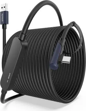 Syntech Link Cable 33 FT with Signal Booster Compatible with Meta/Oculus Quest 3, Quest2/Pro/Pico4 Accessories and PC/SteamVR, High Speed Data Transfer, USB 3.0 to USB C Cable for VR Headset, Black