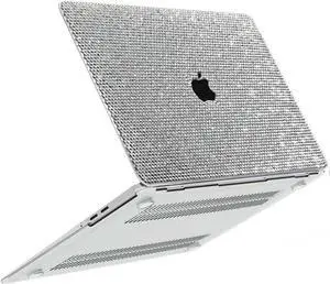 Teazgopx Bling Rhinestone Case Compatible with MacBook Pro 13 inch (M2 2022 2021),2016-2020 Release A2338 M1 A2289 A2251 A2159 A1989 A1706 A1708,Sparkle Diamond Fashion Luxury Shiny Crystal Hard Shell