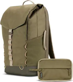 Tropicfeel nook essential pack green backpack with matching nook travel pouch cord organizer