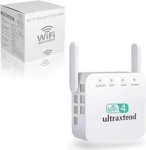 Generic Ultraxtend WiFi Booster 2024 with Ethernet Port 2.4G Speed up to 300 Mbps Signal Repeater Get Strong Wi-Fi Signal in Every Corner of Your Home (300 Mbps)