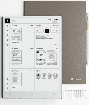 AiPaper Carta 1300 AI E Ink Tablet Bundle, VIWOODS 300PPI Electronic Notebook with Pen, 10.65'' Note Taking Tablet at 4.5mm Thickness, 370g, 128GB