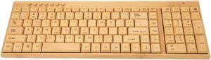 Keyboard and Mouse, 2.4GHz Plug and Play Bamboo Wood Computer Control Devices, for Win XP, for NT, for Vista, for Win10, for OS X, for Android (Keyboard)