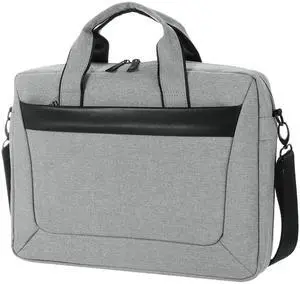 uxcell 14.1-15.4 Inch Laptop Briefcase Bag, Water-Resistant Laptop Shoulder Bag, Expandable Business Crossbody Bag, Multi-function Computer Carrying Bag for Travel College, Gray
