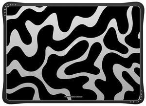 CASETiFY Impact MacBook Air 13" (2022&2024) Case [Enhanced Protective Corner Design/Ventilation Cutouts/Anti-Slip Grip] - Black Abstract Shapes - Clear Black