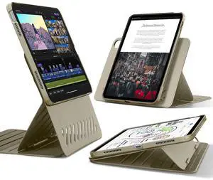 ESR for iPad A16 Case, iPad 11th/10th Generation Case (2025/2022), Removable Magnetic Cover, Adjustable Portrait/Landscape Stand with Raised Screen View, 9 Standing Angles, Titanium