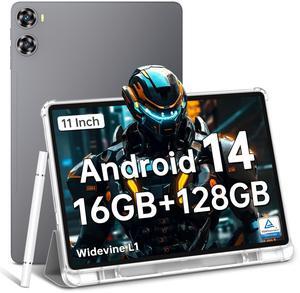 OUKITEL OT9 Android 14 Tablets, 16GB+128GB(1TB TF) Octa-Core 11 Inch IPS Screen Large Tablet for Adults, 8000mAh Battery 13+5MP Camera Widevine L1 WiFi Tablet with Stylus, OTG/GPS/TUV/3.5mm Jack 2025
