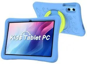 Kids Tablet, 10.1 inch Android 14 Tablet for Kids. 8-Core 12GB+128GB ROM. Parental Control Pre-Installed iWawa Learning Game Software, GMS Certified, BT,WiF, FM, Google Kids Space