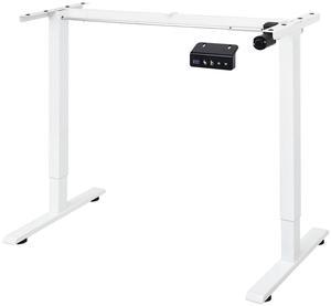 AbleHope Electric Height Adjustable Stand up Desk Frame Sit Stand Desk Base with Memory Controller Ergonomic Standing Computer Table Legs Up to 45.28" for Home and Office, White Frame Only