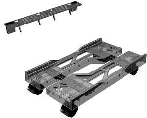 CABTE Steel Tv Top Shelf and Adjustable Computer Tower Stand