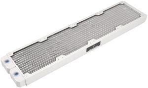 Dracaena 480mm - 28mm/1.1 inch Thick Computer Radiator, 14 Tubes Copper Water Cooling Cooler for CPU Heat Sink - Liquid Heat Exchanger Dual G1/4 Thread, White