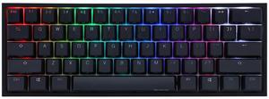Ducky One 2 Pro 60% Mechanical Keyboard: QUACK Mechanics Dampening, Gateron Silent Brown Switches, High-Density PBT doubleshot Keycaps, RGB, US, Blackout