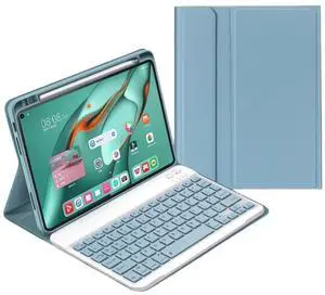 AnMengXinLing Keyboard Case for iPad Pro 13 Inch (M4) 2024,Magnetic Detachable Keyboard Case with Upper Pencil Holder Support Pencil Charging for iPad 13" Pro 2024 (M4), Blue
