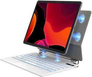 Foeytaody Keyboard Case for Samsung Galaxy Tab S9 FE 10.9'' Floating Cantilever Stand with Multi-Touch Trackpad S Pen Holder LCD Display Backlit Magnetic Keyboard for Galaxy Tab S9/S8/S7 11 Inch