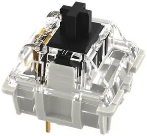 Gateron G Black Pro 2.0 Pre-lubed Switches 3pin Linear for MX Mechanical Type Key Gaming Keyboard Switches, SMD RGB Light Plate Mounted Switches (105 Pcs-3pin, Black)