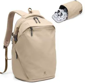 GOLF SUPAGS Basic Multipurpose Casual Backpack Laptop Compartment Water Resistant for Travel Hiking Sport Work Daypack Bag (Khaki)