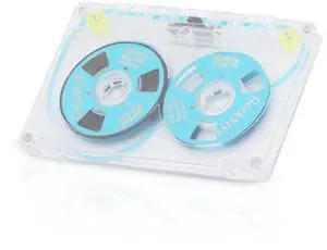 Blank Cassette Tapes Audio Cassettes, Blank Cassette Tapes for Recording Blank Audio Tapes, Low Noise High Output 46 Minute, Clear Audio Cassette Tape (Blue)
