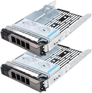 3.5" Hard Drive Caddy with 2.5" Drive Adapter Compatible with Dell PowerEdge Servers R430 T430 R530 T630 R730 R930 R420 T420 R520 T620 R720 R410 R415 T410 5510 R515 T610 R710 T710, 2 Pack