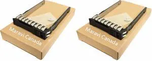 Maravi Canada (2-Pack) 2.5" Hard Drive SSD Caddy P22892 for HP HPE ProLiant DL325 DL360 DL380 DL386 G10 Plus V2 G11 Server SAS SATA Tray with Screws (2)