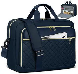 NEWHEY Laptop Bag 17.3 Inch Laptop Briefcase for Women Men Waterproof Shoulder Messenger Bag Large Computer Bag for Business Office Work College, Dark Blue