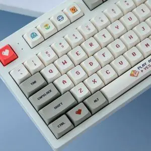 Pusakoa Famicom Themed Keycaps XDA Profile Keycaps Custom Keycaps for Mechanical Keyboard,140 Keys Set PBT Keycaps Dye Sublimation Keycaps