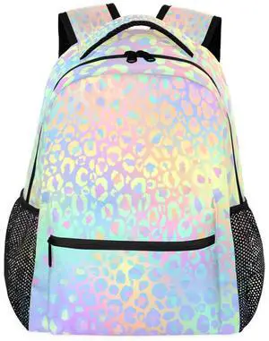 Pardick Leopard Print School Backpacks for Girls Boys Teens Students Stylish College Shoulder Bag Schoolbag Book Bag - Water Resistant Travel Backpacks for Women Men
