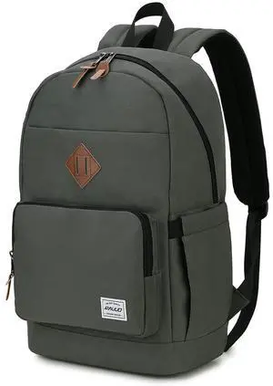 RAVUO Laptop Backpack, Water Resistant School Backpack Mens Casual Daypack Bookbag for Travel College Grey