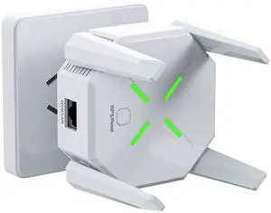 2024 WiFi Extenders Signal |1.2Gbps WiFi Extenders Signal Booster Dual Band WPS 5GHz&2.4GHz for Home, w/Ethernet Port Internet WiFi Booster Repeater Coverage Than Ever,Compatible Alexa/Fire TV(White)