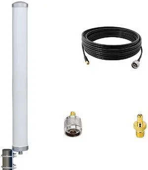 High Gain Omni Directional Antenna Enhance Your Wireless Connection for 4G, 5G & WiFi - Verizon, AT&T, T-Mobile Supported - Waterproof IP67 with 32.8ft Cable SMA Male Connector