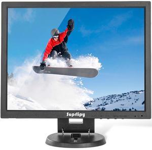 Suprlipy 14 Inch TFT LCD Security CCTV Monitor 1024x768 4:3 Resolution Color Display Screen HDMI/VGA/BNC/AV Input with Remote Control Built-in Speakers for Surveillance Camera DVR PC