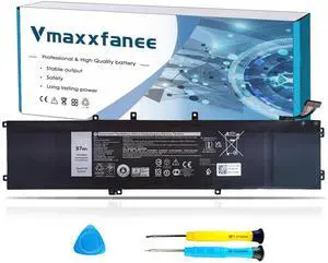 Vmaxxfanee 4K1VM Laptop Battery Replacement for Dell G7 17 7700 Series Notebook W62W6 0W62W6 9TM7D 09TM7D NCC3D 0NCC3D NYD3W 0NYD3W XYCW0 0XYCW0 V0GMT 11.4V 8070mAh 97Wh 6-Cell