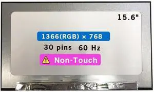 15.6" Screen Replacement for Dell Latitude 15 3520 5500 5530 5531 LCD Display Panel 30 pin (HD 1366x768 Non-Touch)
