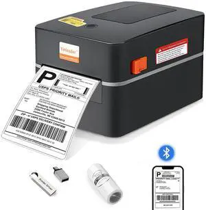 Yinleader Bluetooth, Thermal Label Printer, 4x6 Shipping Labels Printer, Wireless Thermal Printer Compatible with Android&iPhone, Windows, Mac, Chrome OS, Android and Ebay, , Shopify, Etsy, USPS
