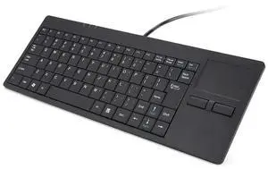 Yoidesu 82-Key USB Wired Keyboard with Built-in Touchpad HUB Port Ultra Thin Mute Keyboard for Desktop, Computer Ergonomic