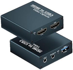 4K Video Capture Card with H.264/H.265 Encoding for Live Streaming - HDMI to USB3.0 Converter for Cameras and PS5 Microphone (Standard)