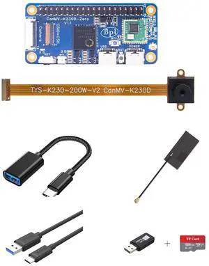 youyeetoo Banana Pi BPI-CanMV-K230D-Zero Single Board Computers, Canaan K230D RISC-V, 128MB LPDDR4, Dual Kamera MIPI CSI, 40Pin GPIO, AIoT SBC, Motherboard (Basic kit)
