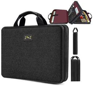 ZINZ Laptop Case 15 15.6 16 inch Sleeve, Expandable Computer Hand Bag with Multi-pockets Compatible with MacBook Pro 16 inch M4/M3/M2/M1, MacBook Air/Pro 15 inch and 15-16 inch NotebooksB04K01