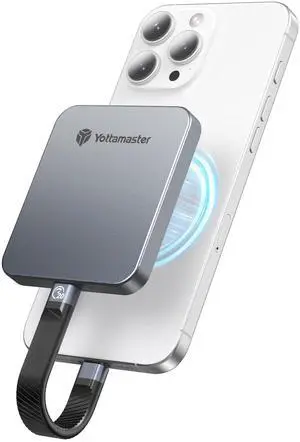 Yottamaster 1TB Magnetic External SSD, Up to 2000MB/s USB 3.2 Gen 2x2 Portable Solid State Drive, Supports 4K ProRes HDR Compatible with iPhone 17/16 Pro Max, Smartphone, Tablet, Laptop