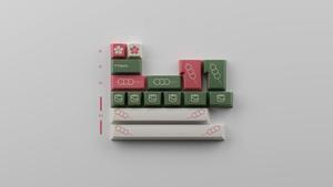 Kono GMK Hanami Dango Keycap Set - Novelties, TKL, ABS Plastic, Custom Keycaps for Mechanical Keyboards, Cherry Profile