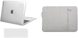 MOSISO Plastic Hard Shell Case & Sleeve Bag Compatible with MacBook Air 13 inch 2020 2019 2018 Release A2337 M1 & A2179 & A1932