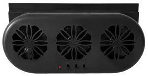 GoolRC Ventilation Fan for Car, Car Window Exhaust Fan Silent Air Vent Cooler Automotive Radiator Cooling Fan with Independent Switch Car Window Vent Fan (USB/USB+Solar optional)