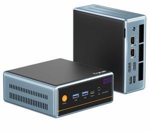 Trycoo Mini PC AMD Ryzen7 5700U (8C/16T, Up to 4.3GHz) Mini Gaming Pc16GB DDR4 512GB SSD 1TB HDD Dual LAN (2.5G+1G) WiFi 6 4K@60Hz HD DP Type-C Ultra-Mini Desktop for Office Home