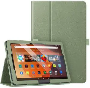 Fintie Folio Case for All-New Amazon Fire HD 10 and 10 Plus Tablet (13th/11th Generation, 2023/2021 Release) - Slim Fit Standing Cover with Auto Sleep/Wake, Sage Green