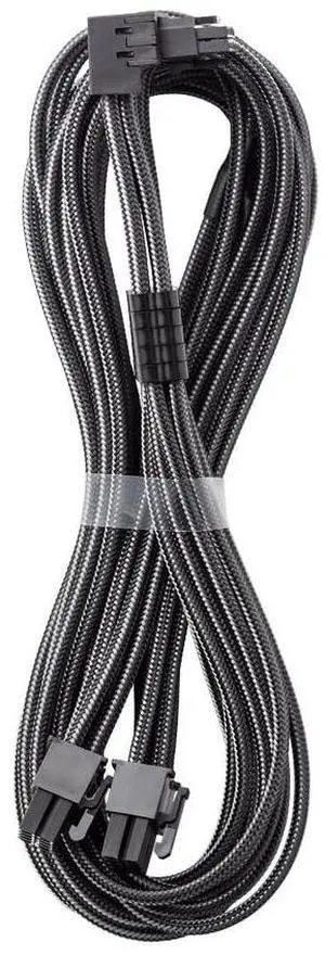 CableMod RT-Series Pro ModMesh Sleeved 12V-2x6 12VHPWR 90° StealthSense PCIe Cable for ASUS/Seasonic/Phanteks - Variant B (Carbon, 16-pin to Dual 8-pin, 60cm)